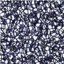 Navy Sequined Crocheted Lace Fabric 0.5m